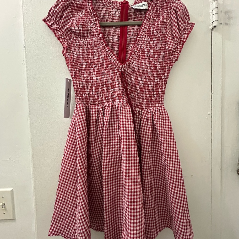 Princess Polly Red Gingham Romper